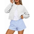 thumbnail image 5 of UZMOG Cardigan Sweaters for Women, Cropped Cardigan Sweaters for Women Y2k Fall Fashion Clothes, 5 of 7