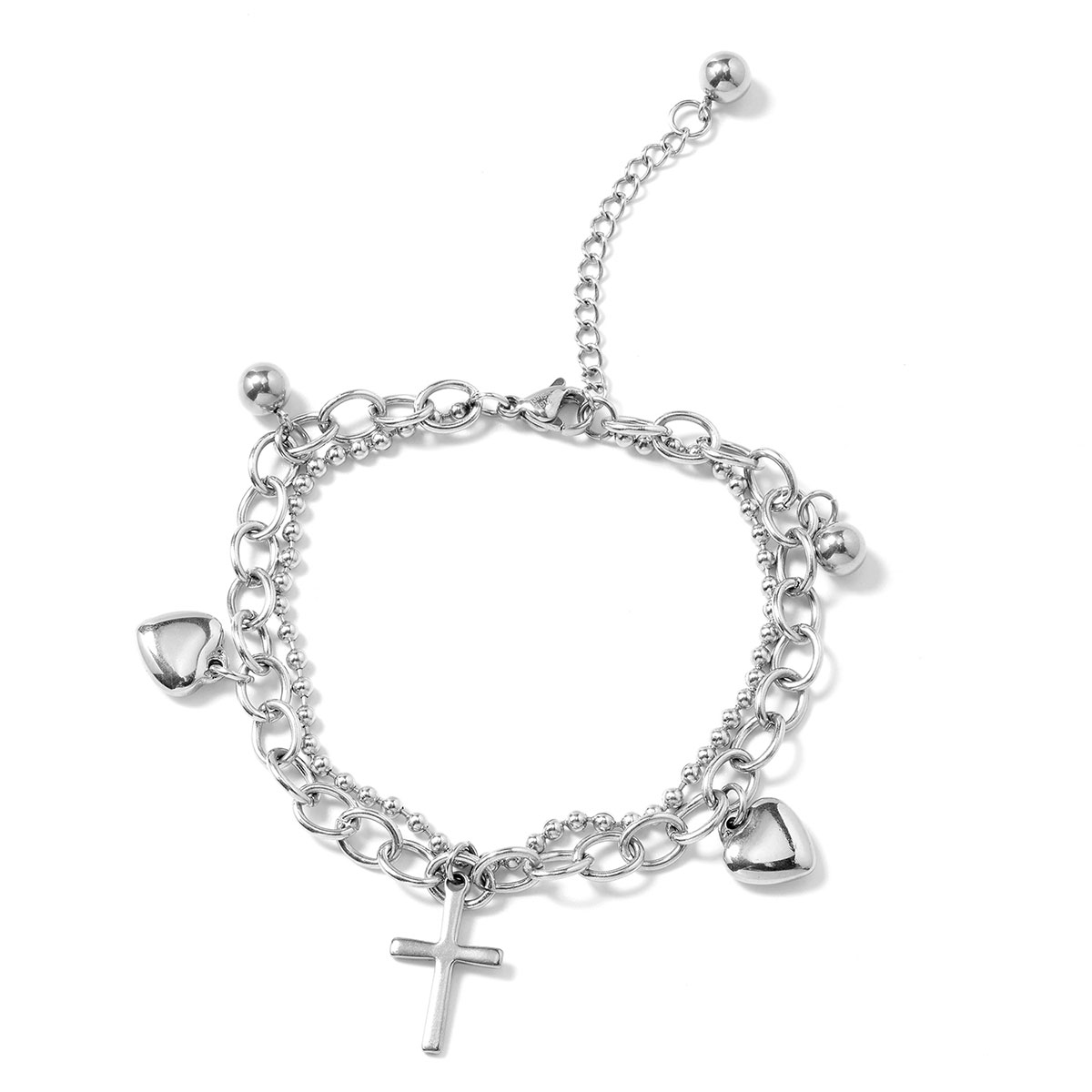 Shop LC Bracelet Stainless Steel Gift Jewelry for Women Size 7.5"