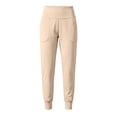 thumbnail image 7 of BVnarty Women High‑Waist Stretchy Jogger Pants With Side Patch Pockets, Cuffed Ankle Sport Trousers For Yoga, Walking And Outdoor Workout Beige L, 7 of 7