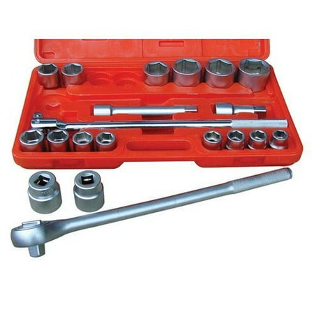 Fractional Socket Set - Rel Products, Inc. ATD-10021 3/4 Dr. 6-point Fractional Socket Set, 21 Pc.