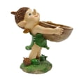 thumbnail image 3 of Estatua de jardín de pequeños alimentador de pájaros de escultura linda figurina de aves para pájaros para patio patio balcón de balcón de micro, 3 of 8