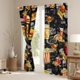 thumbnail image 3 of Homewish Fast Food Lover Black Out Curtains, Cartoon Popcorn Hamburger Pizza Curtains Pack of 2 (42x63 Each), Teens Kids Boys Girls Bedroom Curtains, Blackout Curtains Home Decor, 3 of 6