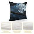 thumbnail image 4 of Orinice Owl Branch Moon Graphic Decorative Pillow Cover for Home Couch Living Room Sofa 24x24in, 4 of 5
