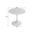 thumbnail image 5 of Modern White Round Dining Table 31.5-inch Tulip Design Kitchen Table for 2-4 - Mid-Century Style Easy Assembly Compact Table, 5 of 14