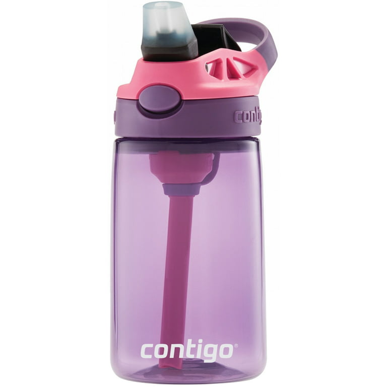 Contigo Kids Water Bottle with Straw - 2 Pack 14 oz - Kids Water Bottles  with Autospout Technology Spill Proof Easy-Clean Lid Design Ages 3 Plus  Dishwasher Safe Cosmos & Gummy Sharks
