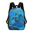 thumbnail image 1 of Subnautica-theme Backpack, Campus style schoolbag Bookbag with Adjustable Shoulder Straps And Large Zip Compartment, Unisex Travel Bags., 1 of 6