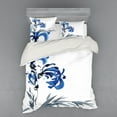 thumbnail image 2 of Ambesonne Oriental Bedding Set 3 Pcs, Brushstroke Work of Art, Twin, Blue Grey, 2 of 3