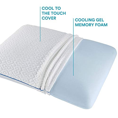 Cool touch top memory foam pillow