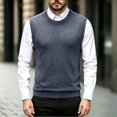 thumbnail image 6 of Zvmxot Crew Neck Sweater Vests for Men Sleeveless Sweater Lightweight Pullover Casual Slim Fit Warm Thermal Tops, 6 of 6