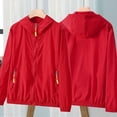 thumbnail image 3 of Men Lightweight Sun Protective Jacket Sun Jacket Waterproof Quick Dry Windbreaker Hooded Lightweight Full Zipper with Side Pockets for Men, 3 of 8