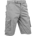 thumbnail image 2 of Ma Croix Men's Premium Utility Loose Fit Twill Cargo Shorts with Belt, 2 of 3