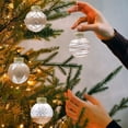 thumbnail image 2 of VAJUSO 16 Pcs Transparent Plastic Christmas Balls Ornaments Decorative Hanging Baubles Holiday Party Xmas Tree Decorations Seasonal Ambiance Accessories Rose Gold, 2 of 6