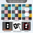 thumbnail image 3 of Yayeee Blank Wall Plate Cover 1-Gang 4.5"x2.7" Home Unused Decorative Outlet, Pink Checkered Pattern, 3 of 7