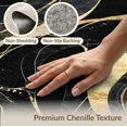 thumbnail image 6 of ODIKA 4'x6' Abstract Black Washable Area Rug Non-Slip, Chair-Friendly, Flatwoven for Home Office, Under Desk, 6 of 7