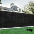 thumbnail image 2 of SUNLAX Privacy Fence Screen 4' x 18' Heavy Duty Mesh Fence Net Cover with Grommets for Patio Porch Pool Backyard Outdoor Chain Link Fence, Black (Customized), 2 of 7
