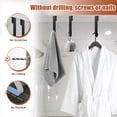thumbnail image 4 of Toystoory Gancho para colgar que ahorra espacio, multifuncional, fácil de instalar, práctico sobre gancho para puerta de vidrio, 2 pack/lote Accesorios de baño acero inoxidable, 4 of 6