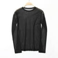 thumbnail image 2 of Male Spring And Summer Thin Design Sexy Round Neck See Through Mesh Long Sleeve T Shirt, 2 of 6