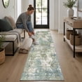 thumbnail image 7 of SIXHOME 2' x 8' Washable Runner Rug, Modern Abstract Non-Slip Carpet, Soft Neutral Indoor Rug for Hallway, Bedroom, Bedside, Laundry Room & Kitchen, Green, 7 of 7