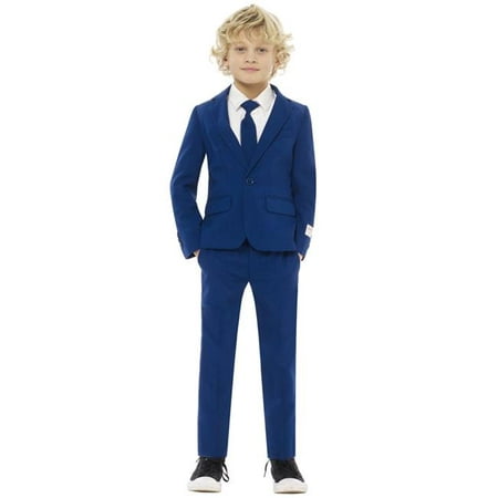 OppoSuits Boys Navy Royale Solid Suit