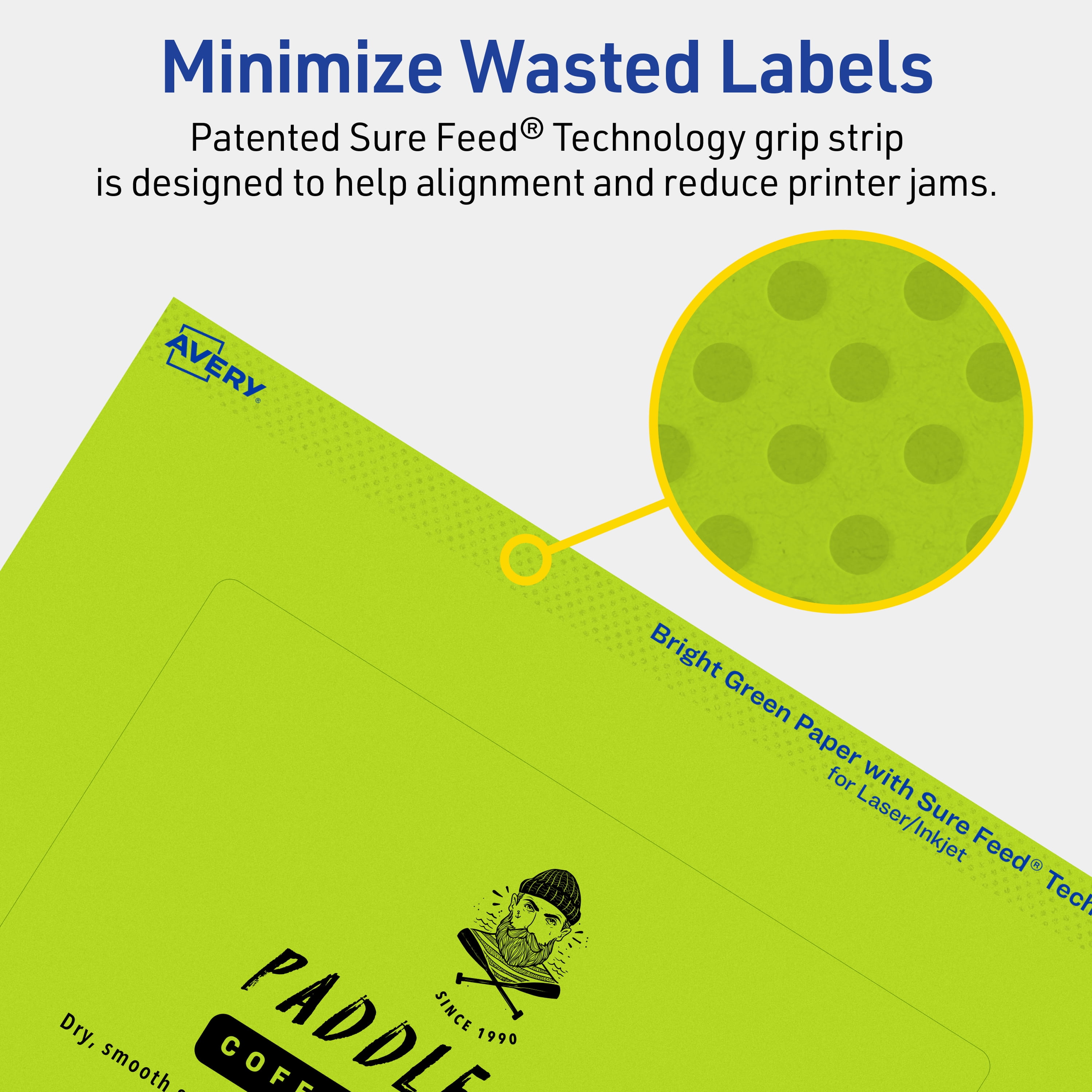 Avery Printable Rectangle Labels, Bright Green, 4" x 6", 80ct