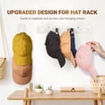 thumbnail image 3 of Acrylic Hat Organizer 2 Packs, Hat Rack for 16 Hat Holder, Bathroom Towel Wall Hooks Heavy Duty, Self-adhesive & Dirlled Installation Baseball Cap Organizer, Hat Storage and Organization Gift, 3 of 7