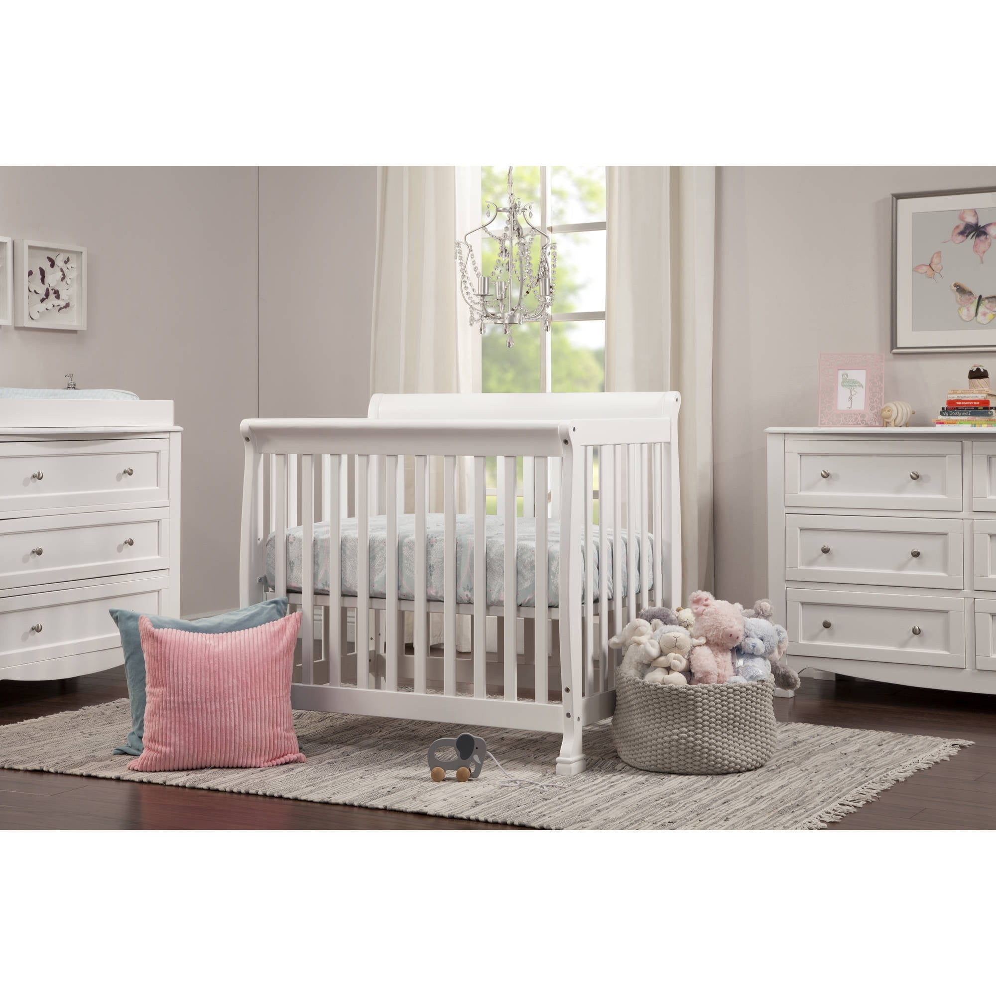 DaVinci Kalani 4-in-1 Convertible Mini Crib, White