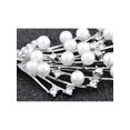 thumbnail image 2 of Intricate White Faux Pearl Clear Crystal Rhinestone Bouquet Design Pin Brooch, 2 of 5