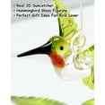 thumbnail image 4 of Adorno colgante Nefelibata con forma de colibrí de cristal, 9 cm, color verde, 4 of 5