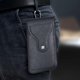 thumbnail image 3 of Funda para teléfono de piel sintética tipo monedero para hombre, bolsillo con clip para cinturón. negro 5, 3 of 9
