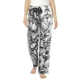 thumbnail image 1 of Fotbe Monochrome Botanical Illustration Pantalones de Pijama para Mujer, Pantalones de Dormir, Pantalones Pj con Cordón y Bolsillos-XX-Large, 1 of 6