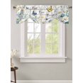 thumbnail image 2 of Tie Up Valance Curtain for Kitchen,Farm Daisy Flower Butterfly Rod Pocket Short Curtains Adjustable Tie-Up Shade Valances,Country Floral on Wood Window Treatment for Bathroom Living Room Bedroom, 2 of 8