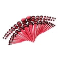 thumbnail image 1 of Conos y tapones para los oídos Yuyangstore 36 piezas 00G 14G kit de estiramiento de orejas rojo, 1 of 8