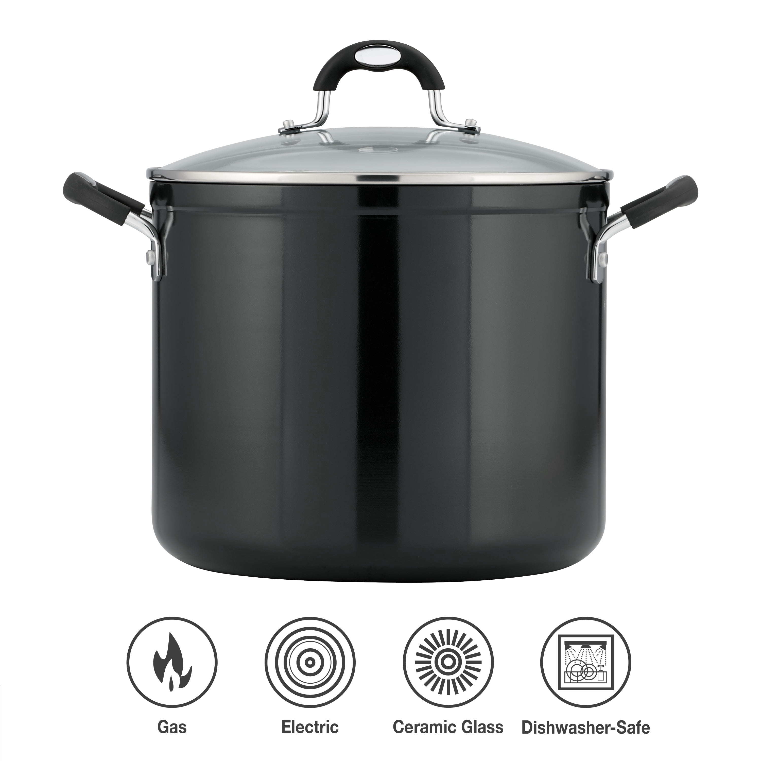 Tramontina 12 Qt Style Gray CR Covered Stock Pot