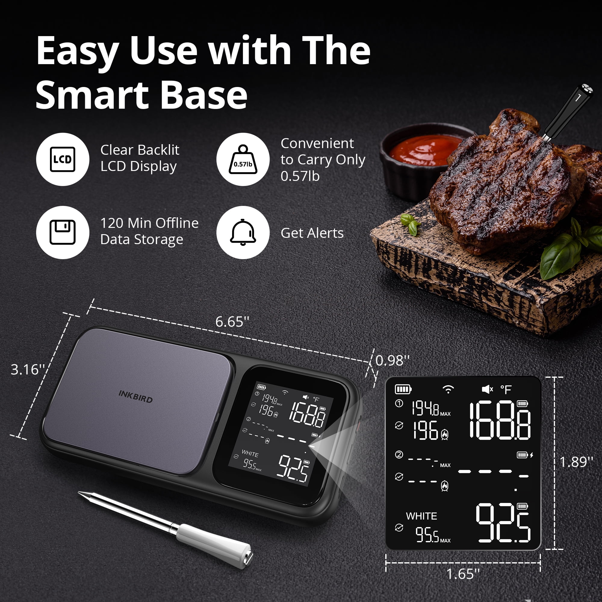 Inkbird Food Thermometers Residential LCD Food Thermometer Probe for Meat