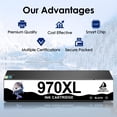 thumbnail image 3 of Paquete de 4 cartuchos de tinta DOUBLE D compatibles con HP 970XL 971XL, 3 of 7