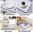 thumbnail image 3 of Daisy Floral Coffee Maker Mat - 4-Layer Absorbent Non-Slip Mat for Coffee Station, Vintage Watercolor Design, 3 of 4