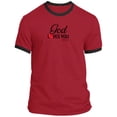 thumbnail image 5 of God Loves You Men’s Ringer Tee, 5 of 5