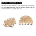 thumbnail image 4 of 100Pack Ribbon End Crimp Clamps, 10mm Stripe Texture Pinch Cord End Clasps, Gold Tone, 4 of 6