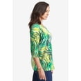 thumbnail image 2 of Jessica London Women's Plus Size Stretch Cotton V-Neck Tee, 2 of 6