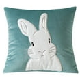 thumbnail image 2 of Jubipavy Cute Rabbits Pillow Cover Home SofaEmbroidered Pillow Car Waist Cover, 2 of 6