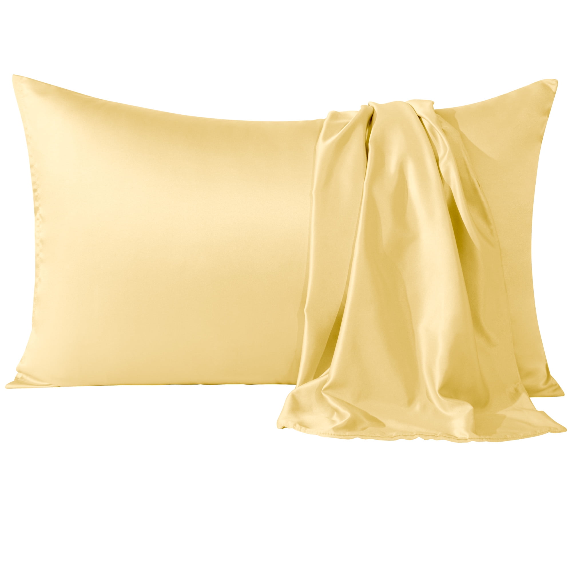 FLXXIE Satin Pillowcases with Zipper Silky Soft Sateen Pillow Cases