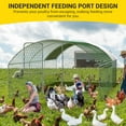 thumbnail image 7 of Large Metal Chicken Coop, Chicken Runs for Yard with Cover, Large Chicken Run with Double Door and Upgrade Tri-Supporting, Walk in Chicken Coop for Outdoor Farm Yard, 9.8' W x 6.5' D x 6.5' H, 7 of 7