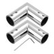 thumbnail image 1 of Conector de esquina ajustable Uxcell de 2 piezas para varillas de cortina, conectores de 90 grados con llave hexagonal para ventana de 1 pulgada, plateado, 1 of 4