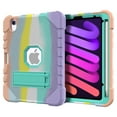 thumbnail image 6 of Dteck iPad Mini 6 Case with Screen Protector, iPad Mini 6th Generation Case for Kids, Heavy Duty Shockproof Rugged Cover with Pencil Holder Kickstand for iPad Mini 6th Gen 8.3 inch 2021, Rainbow A, 6 of 6