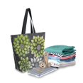 thumbnail image 2 of FORMRS Womens Canvas Tote Bag with Zipper Inner Pocket Shoulder Handbag, Gray Floral, 2 of 7