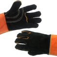 thumbnail image 2 of Guantes de soldador de cuero 250c Guantes de trabajo de alta temperatura para soldar Bbq Cocina Horno Hornear Jardinería Kuyhfg Sin marca, 2 of 5