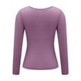 thumbnail image 5 of TYGHBN Built In Bra T Shirt for Womens Padded Long Sleeve Tops Active Blouses Soft Pajama Casual Shirts for Workout Thermal Inner Wear Women Ladies Thermal Tops Loose Fit Long Shirts for Men Thermal, 5 of 6