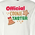 thumbnail image 4 of Inktastic Christmas Official Cookie Taster with Bell and Star Cookie Long Sleeve T-Shirt, 4 of 5