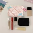thumbnail image 6 of Women's Waterproof Cosmetic Bag - Small Portable Makeup Pouch, Lightweight Polyester Organizer for Toiletries, Travel, Storage (6.3x4.33x1.18 in), 6 of 6