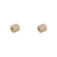 thumbnail image 1 of Jumpingount Cuentas de cobre, accesorio hexagonal, joyas de mano para adultos, Ornamental a juego para doméstico, artesanal, oro blanco Blanco Hao Oro 2piezas, 1 of 6